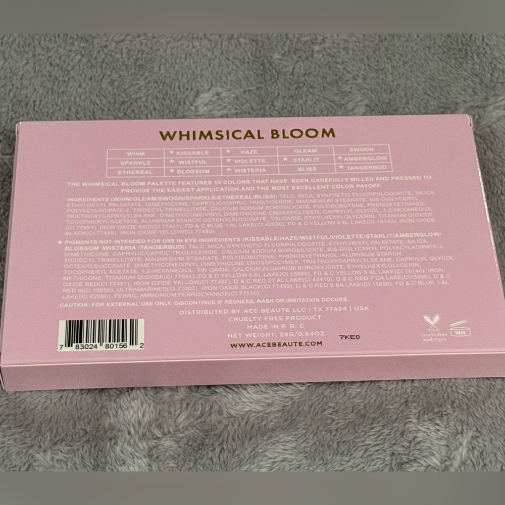 Ace Beauté Whimsical Bloom 15 shade Eyeshadow Palette! New in package! - Picture 3 of 12